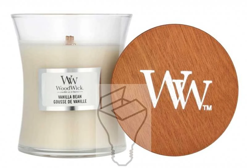 Woodwick Aromatinė žvakė (Vanilla Bean), 85g