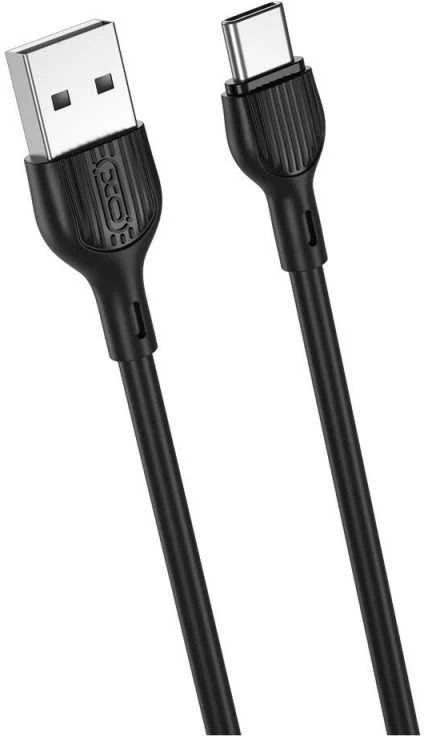 XO kabelis NB200 USB - USB-C 2,0m 2.1A juodos spalvos