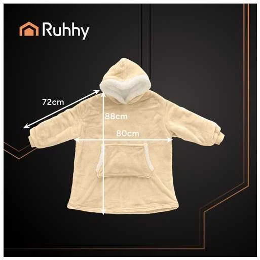Bluza XXL - koc smėlio spalva Ruhhy 26146