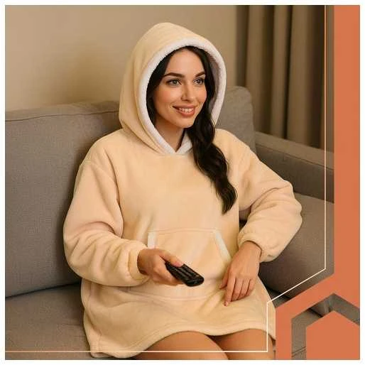 Bluza XXL - koc smėlio spalva Ruhhy 26146