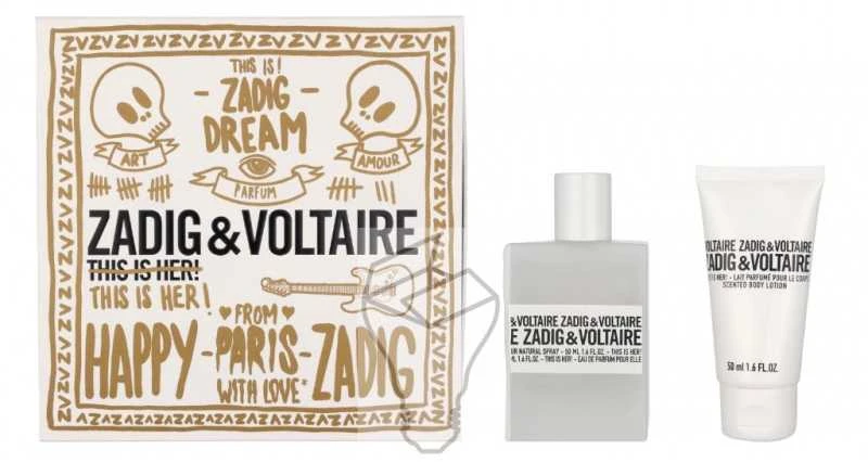 Zadig & Voltaire This Is Her! rinkinys moterims (kvepalai EDP, 50 ml + kūno losjonas, 50 ml)