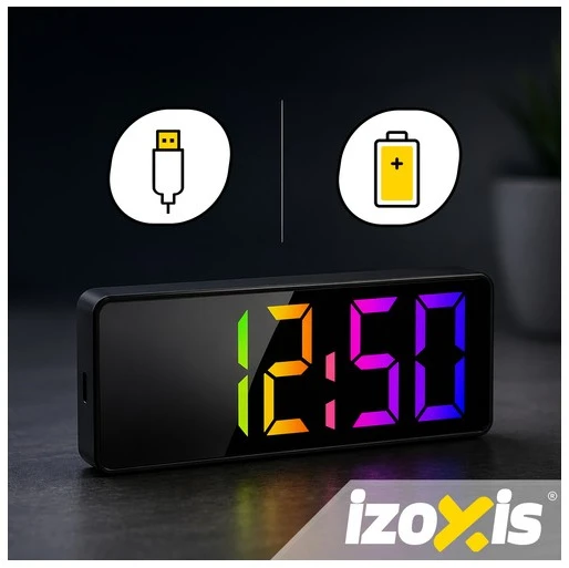 Žadintuvas - spalvotas LED laikrodis „Izoxis“