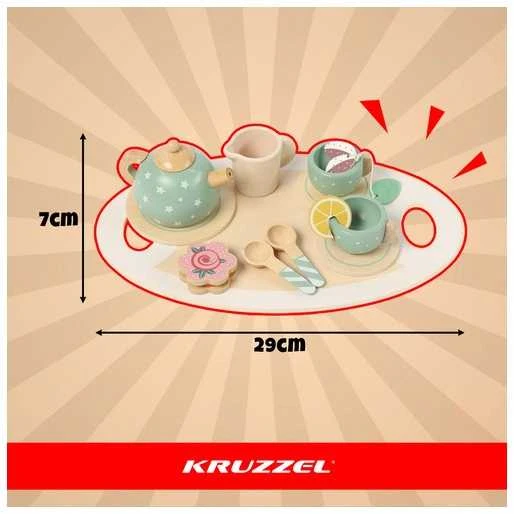 Children's tea set žalias Kruzzel 26393