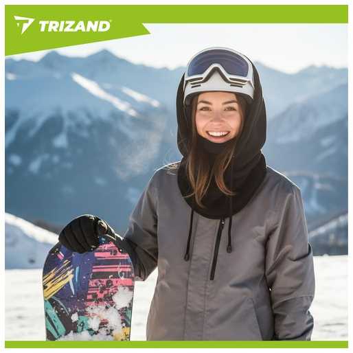 Winter scarf - juodas Trizand 26127