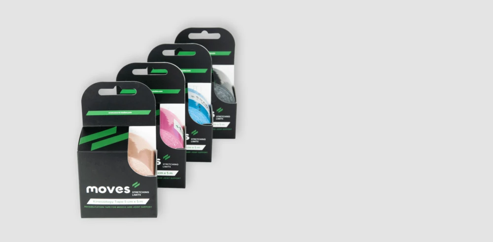 Mvs In Motion Kineziologinis teipas Moves Kinesiology Tape 5 cm x 5 m (Spalva: Smėlio)