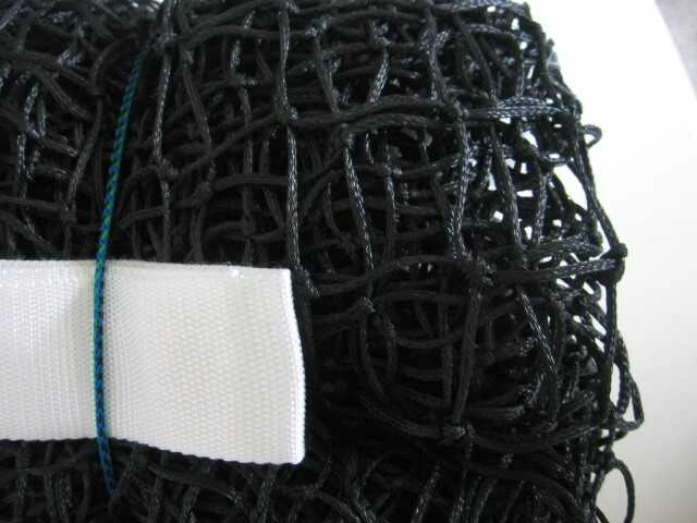 Netex Lauko teniso tinklas PE2mm (juodas su trosu)
