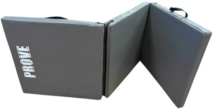 Sulankstomas gimnastikos čiužinys Prove PVC 180x60x5cm (pilkas)