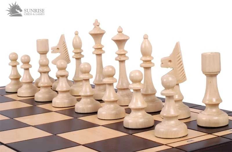 Provechess Šachmatai Club 480x240x30mm, karalius 100mm
