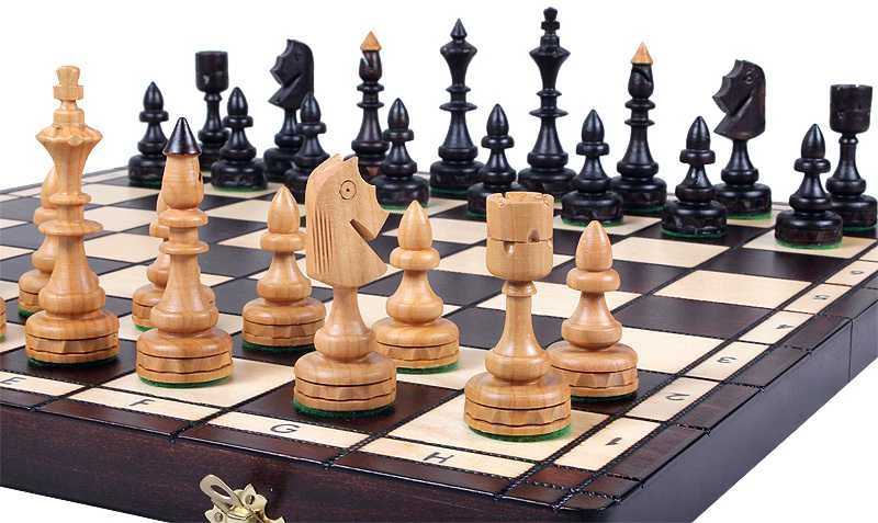 Provechess Šachmatai Indian Small 480x240x60 mm, Karalius 100mm