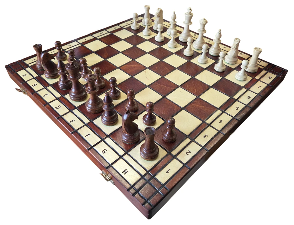 Provechess Šachmatai ir šaškės (Big) 500x250x60mm, karalius 100mm