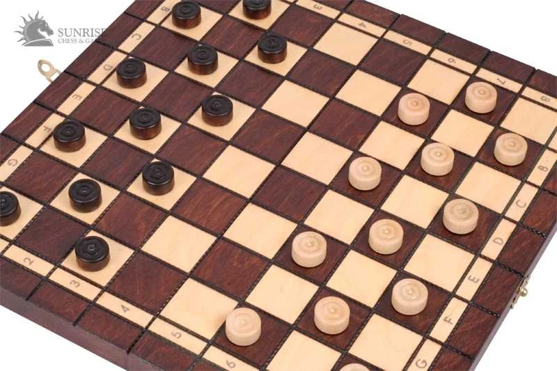 Provechess Šachmatai ir šaškės Small 350x175x45mm, karalius 60mm