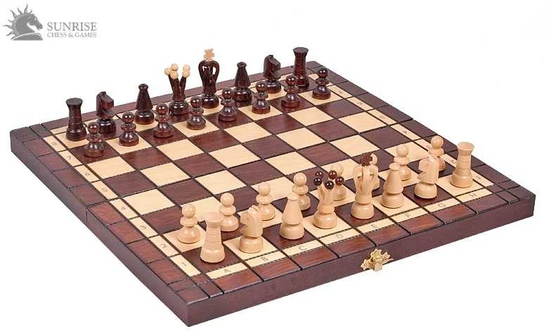 Provechess Šachmatai ir šaškės Small 350x175x45mm, karalius 60mm