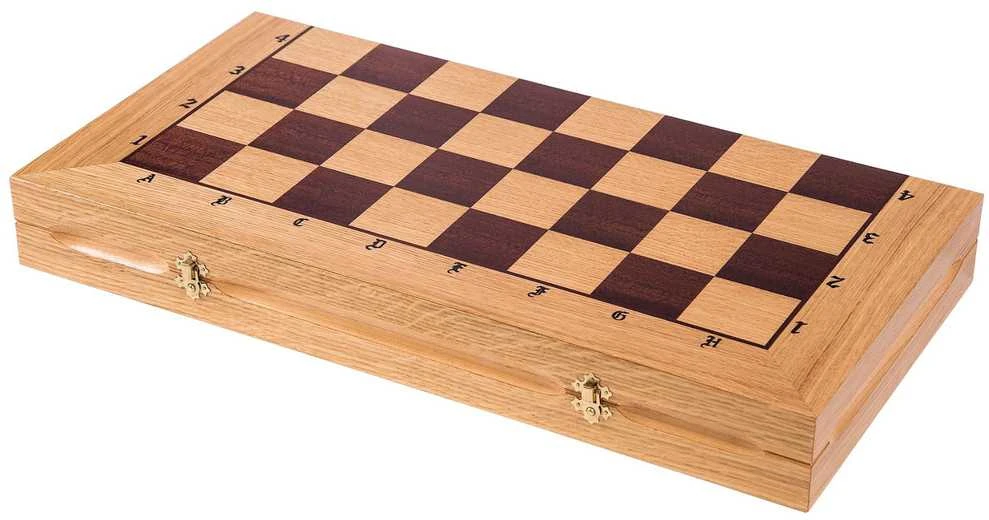Provechess Šachmatai Royal DE LUX 650x325x80mm, karalius 130mm ąžuoliniai (Ekskliuzyvas)