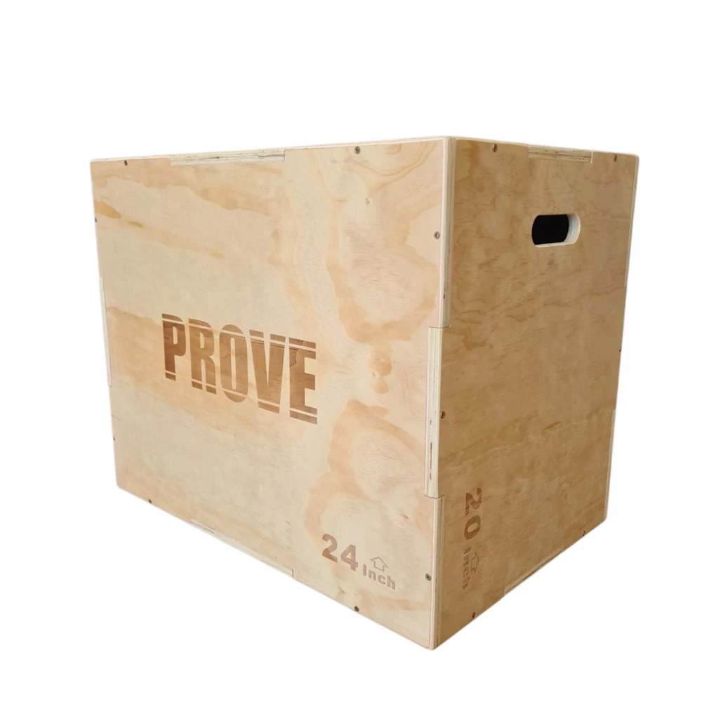 Šuolių platforma PlyoBox Prove Wooden 3in1 50x60x75cm