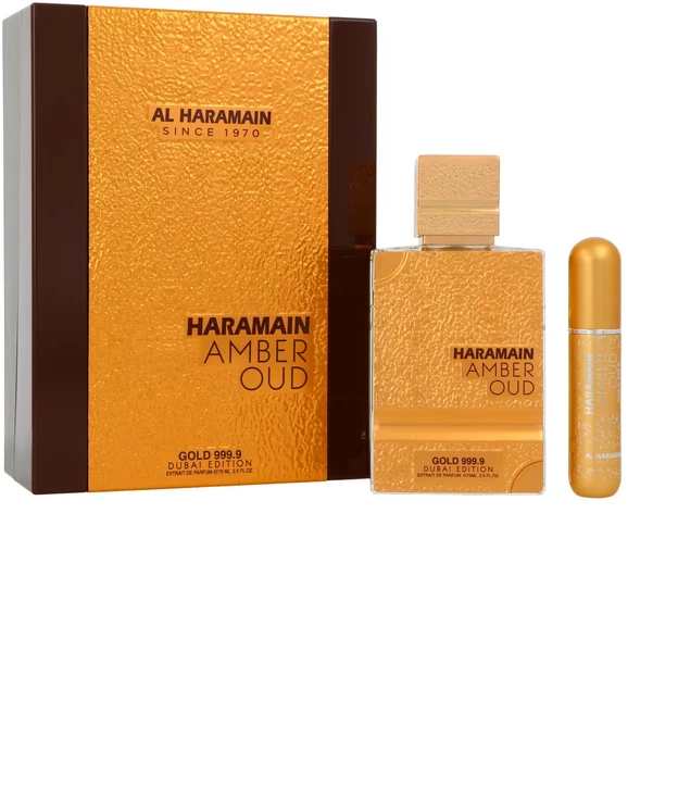 Al Haramain Amber Oud Gold 999.9 Dubai Edition ekstraktinis kvepalų purškiklis 75ml