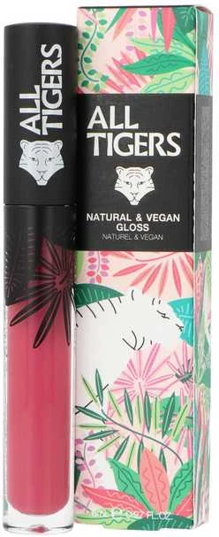 „All Tigers Natural & Vegan Natural Shining“ lūpų blizgis „601 Silence The Critics“, 8 ml