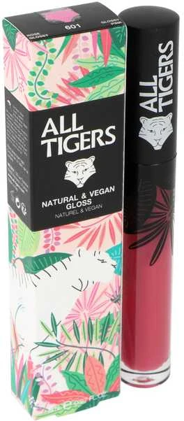 „All Tigers Natural & Vegan Natural Shining“ lūpų blizgis „601 Silence The Critics“, 8 ml