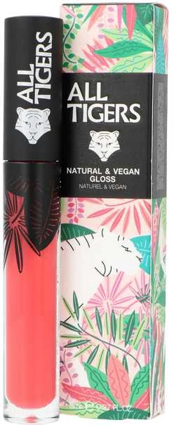 „All Tigers Natural & Vegan“ natūralus spindesys. Lūpų blizgesys. 701 Dream Bigger, 8 ml.