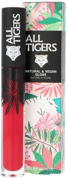 „All Tigers Natural & Vegan Natural Shining“ lūpų blizgis „801 Live With Passion“, 8 ml