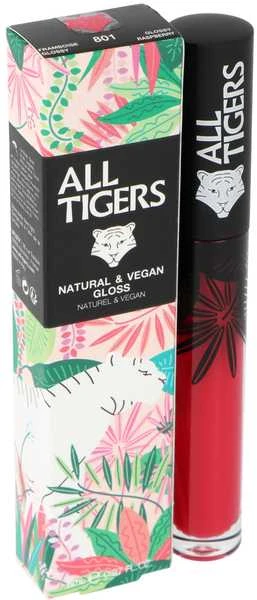 „All Tigers Natural & Vegan Natural Shining“ lūpų blizgis „801 Live With Passion“, 8 ml