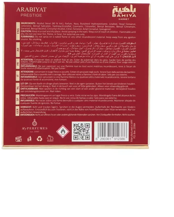 Arabiyat Prestige Bahiya Garnet EDP parfumuotas vanduo moterims, 100 ml