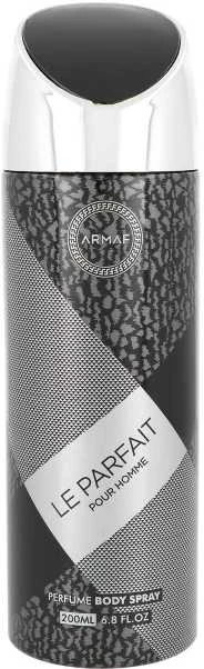 Armaf Le Parfait Homme dezodorantas juodame metaliniame flakone