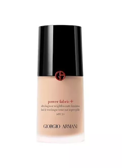„Giorgio Armani Matt Makeup Power Fabric +“ (itin ilgai išliekantis besvoris matinis makiažo pagrindas), 30 ml, 2,75
