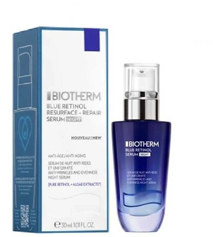 Biotherm Mėlyna Retinol Resurface and Repair Night Serum naktinis veido serumas su retinoliu, 30 ml