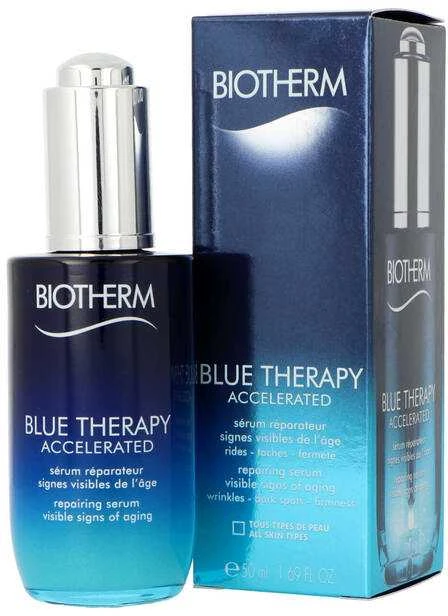 Biotherm Mėlyna Therapy Serum Accelerated Skin Serum senėjimą lėtinančio poveikio veido serumas, 50 ml
