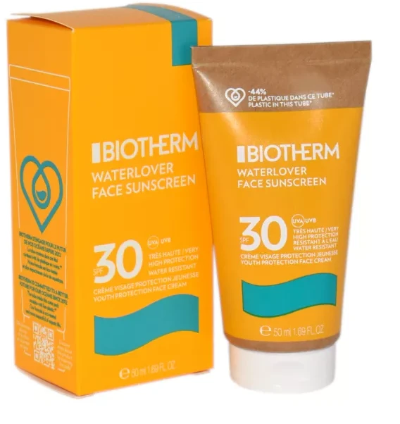 Biotherm Waterlover Face Sunscreen Kreminis SPF 30 vandeniui atsparus apsauginis veido kremas nuo saulės, 50 ml