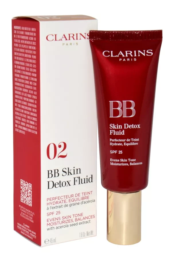 Daugiafunkcis BB veido kremas su SPF25 Clarins Skin Detox Fluid N: 02 MEDIUM, 45 ml