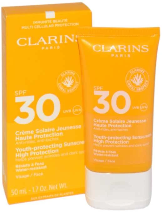 Clarins jaunystę apsaugantis kremas nuo saulės SPF30, 50 ml