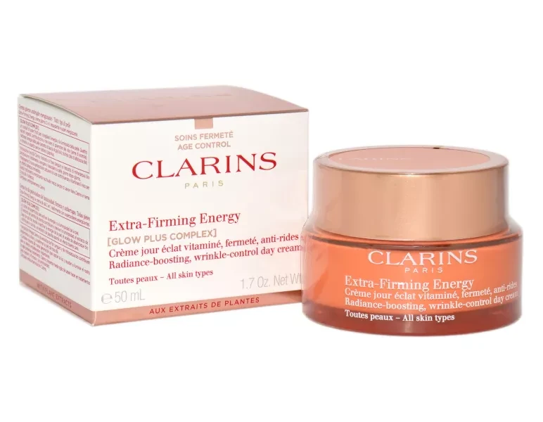Clarins Extra Firming Energy Skaistinamasis bei stangrinamasis veido kremas brandžiai odai, 50 ml