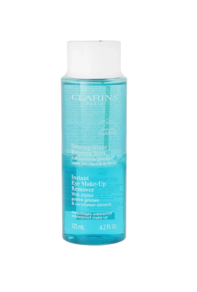 Clarins Instant Eye Make-Up Remover vandeniui atsparus akių makiažo valiklis, 125 ml