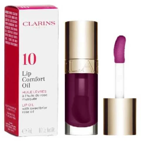 Lūpų aliejus Clarins Lip Comfort Oil 10 Plum, 7 ml