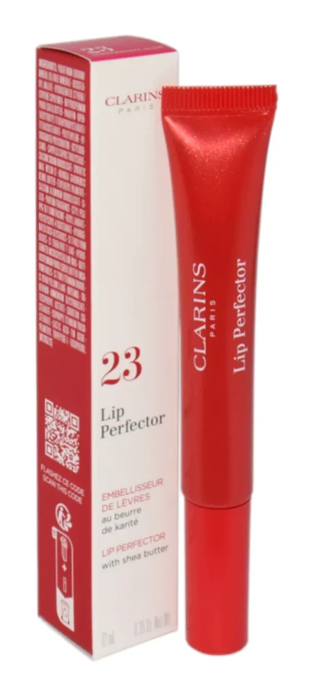 Clarins Lip Perfector Glow lūpų blizgis, atspalvis: 23 Pomegranate Glow, 12 ml