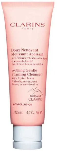 Clarins Soothing Gentle Foaming Valiklis veido prausiklis sausai / jautriai odai, 125 ml
