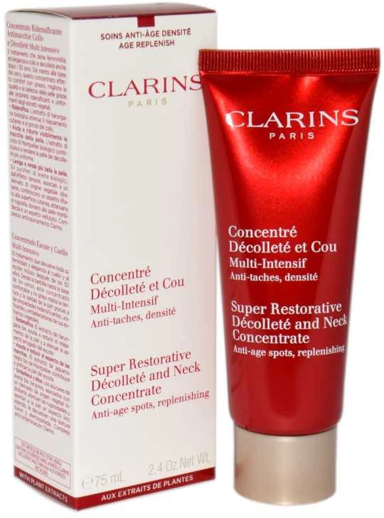 Clarins Kelių rūšių intensyvus kremas kaklui ir dekoltė "Super Restorative" (dekoltė ir kaklo koncentratas ) 75 ml