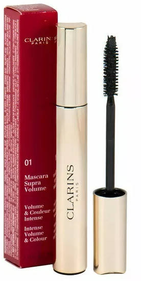 Blakstienų tušas Clarins Supra Volume, spalva: 01 Intense Black, 8 ml