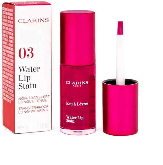 Clarins Vanduo Lip Stain skysti lūpų dažai, atspalvis: 03 Raudona Vanduo, 7 ml