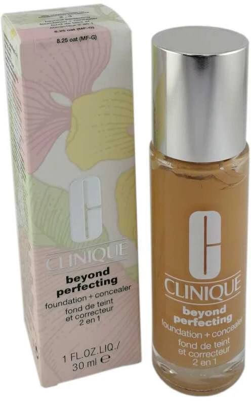 „Clinique Beyond Perfecting Paraben-Free Matte Finish“ skystas makiažo pagrindas ir kaukė 2-in-1, 48 avižų, 30 ml