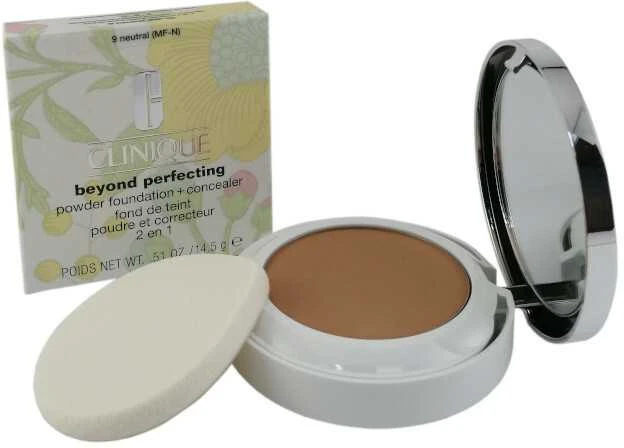„Clinique Beyond Perfecting Powder Foundation“ pudros pagrindas + kaukė #09 Neutral (MF-N), 14.5 g