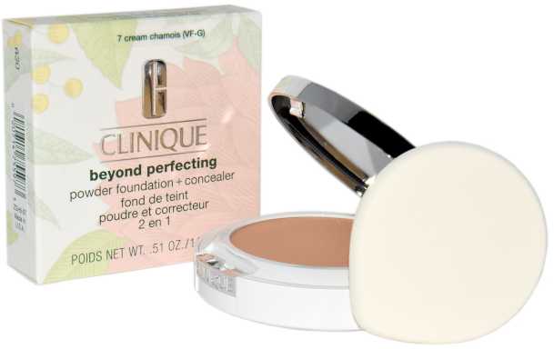 Clinique Beyond Perfecting Powder Foundation + Maskuoklis makiažas