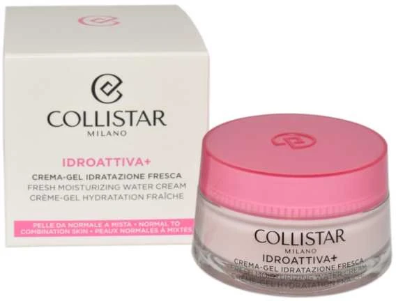 Collistar Idroattiva+ Fresh Moisturizing Vanduo Kreminis drėkinantis veido kremas mišriai odai, 50 ml