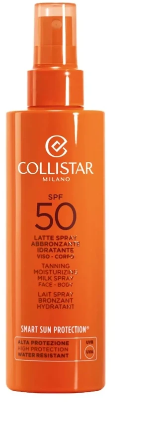Collistar Tanning Moisturizing Milk Purškiklis SPF50, 200 ml