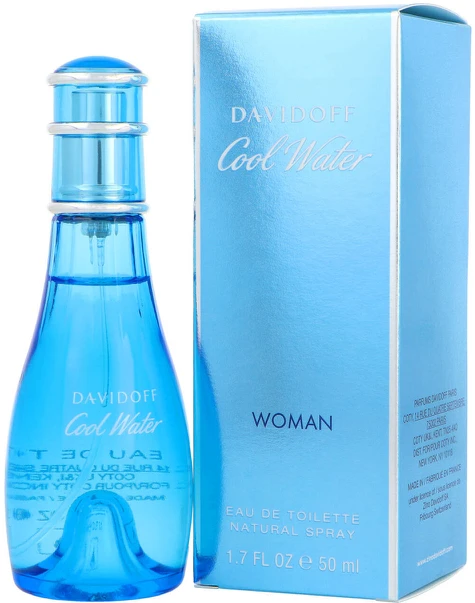 Davidoff Cool Water Woman EDT tualetinis vanduo moterims, 50 ml