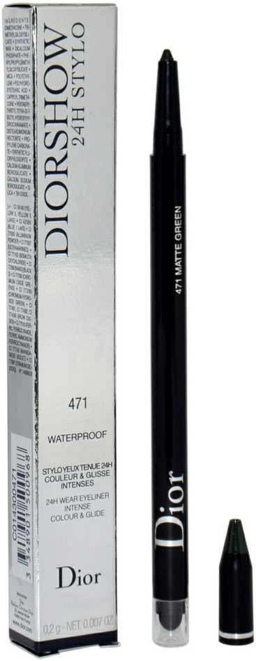 Christian Dior Diorshow On Stage Atsparus vandeniui Double-Ended Kohl Akių apvadas 471 Matte Žalias 1.2 g