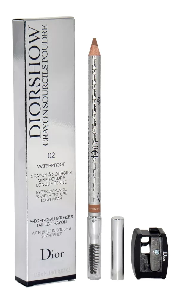 Christian Dior Diorshow Atsparus vandeniui Double-Ended Eyebrow Kreminis Pieštukas & 2-In-1 02 Chestnut 1.19 g