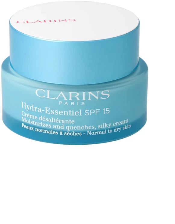 Clarins Hydra-Essentiel SPF15 šilkinis kremas normaliai ir sausai odai 50 ml