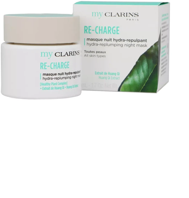 Clarins My Clarins Re-Charge Hydra Replumping naktinė kaukė 50 ml